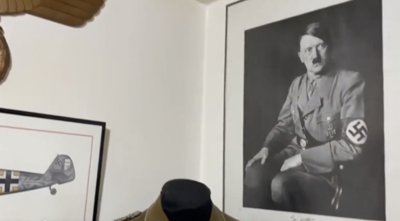 Pedófilo preso mantêm em sua casa inúmeros aparatos nazistas, inclusive armas de fogo – Foto: Reprodução