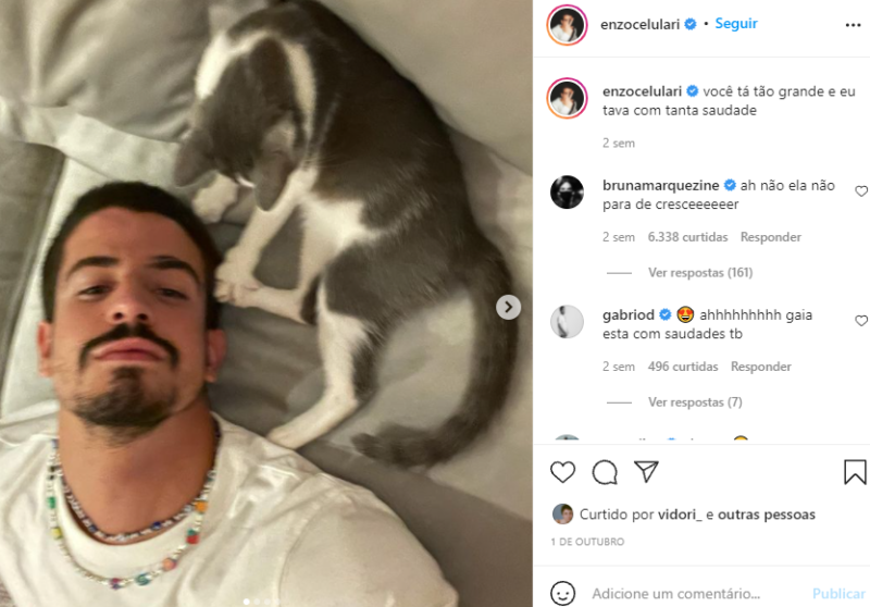 Interação entre o ex-casal na web – Foto: Internet/Reprodução/ND