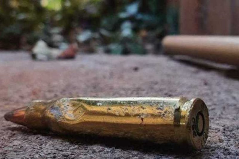 O cartucho foi deixado perto do gabinete do senador &Aacute;lvaro Dias – Foto: Luiz Wolff/Divulga&ccedil;&atilde;o