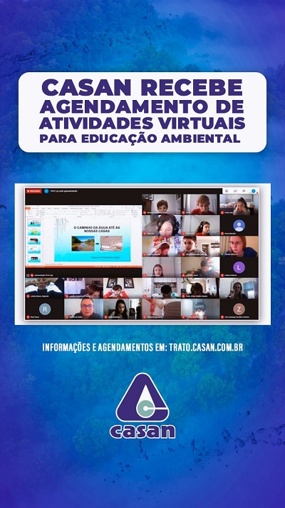 Casan recebe agendamento de atividades virtuais para educa&ccedil;&atilde;o ambiental – Foto/Divulga&ccedil;&atilde;o: Casan