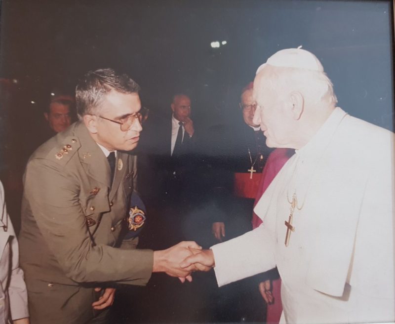 Cel. Freitas resgata fatos da visita papal a SC – Foto: Arquivo
