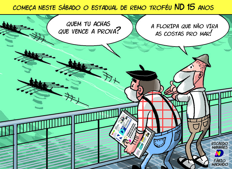 Estadual de Remo, ND 15 anos, Charge, Ricardo Manhães,