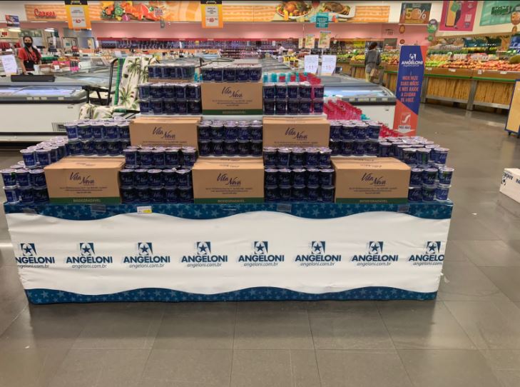 Angeloni em Joinville destinar&atilde;o um espa&ccedil;o nobre para visibilidade dos copos biodegrad&aacute;veis – Foto: Divulga&ccedil;&atilde;o/ND