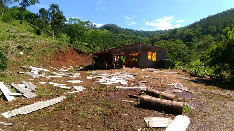 Evento climático atingiu o município de Seara entre a noite de segunda-feira (11) e a manhã de terça-feira (12). – Foto: Defesa Civil/Divulgação/ND