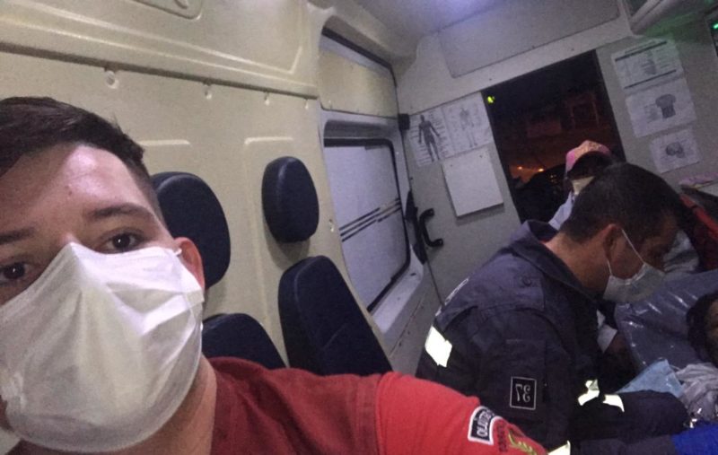 Mulher deu à luz ao filho dentro da ambulância a caminho do hospital – Foto: Divulgação/BVPG/ND