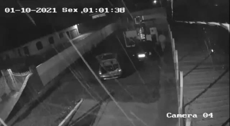 C&acirc;mera de monitoramento flagrou toda a a&ccedil;&atilde;o dos bandidos – Foto: Divulga&ccedil;&atilde;o/ND