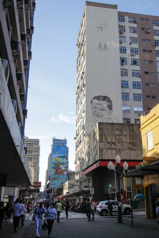 Meyer Filho ser&aacute; o protagonista do novo mural no Centro de Florian&oacute;polis – Foto: Leo Munhoz/ND