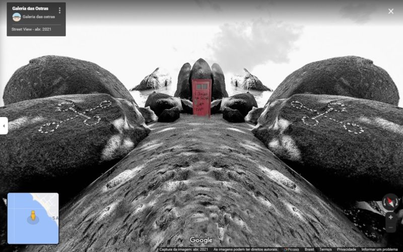 Imagem capturada da Galeria das Ostras, que utiliza recursos do Google Maps – Foto: Gabriel Gariba/Divulga&ccedil;&atilde;o/ND