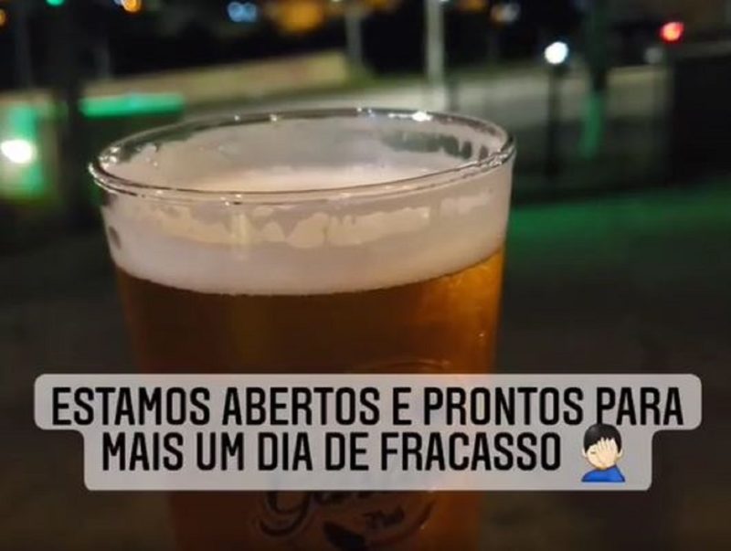 Bar de Crici&uacute;ma brinca com o pr&oacute;prio fracasso em publica&ccedil;&otilde;es na internet – Foto: Reprodu&ccedil;&atilde;o/Instagram