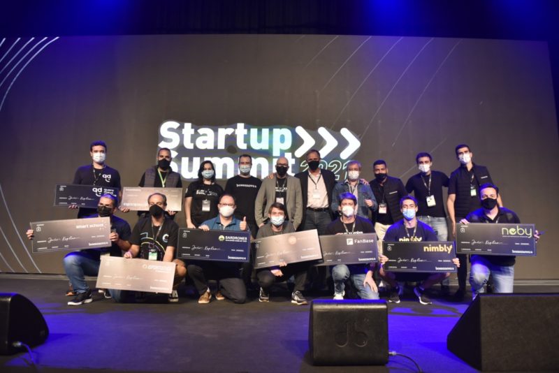 Os empreendedores vencedores foram anunciados no palco principal do Startup Summit 2021. – Foto: Fabr&iacute;cio de Almeira/Imagem e Arte/Divulga&ccedil;&atilde;o/ND