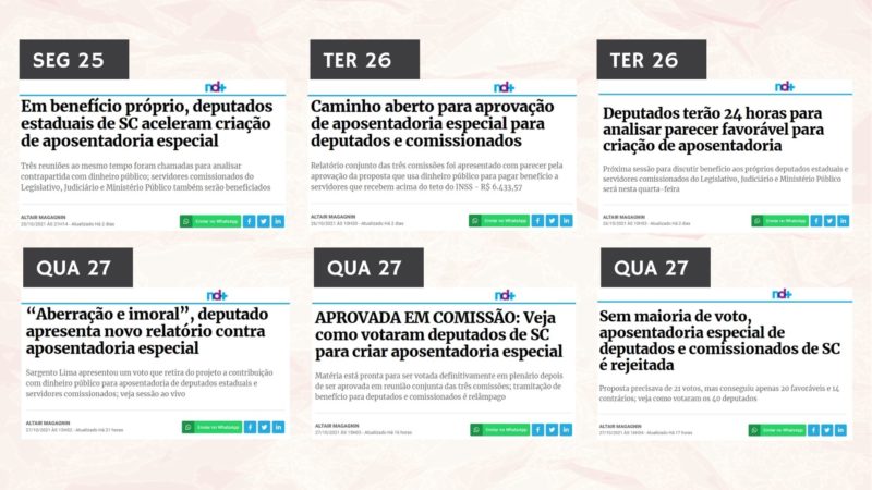 Reprodu&ccedil;&atilde;o de algumas postagens do blog no ND – Arte: Altair Magagnin/ND