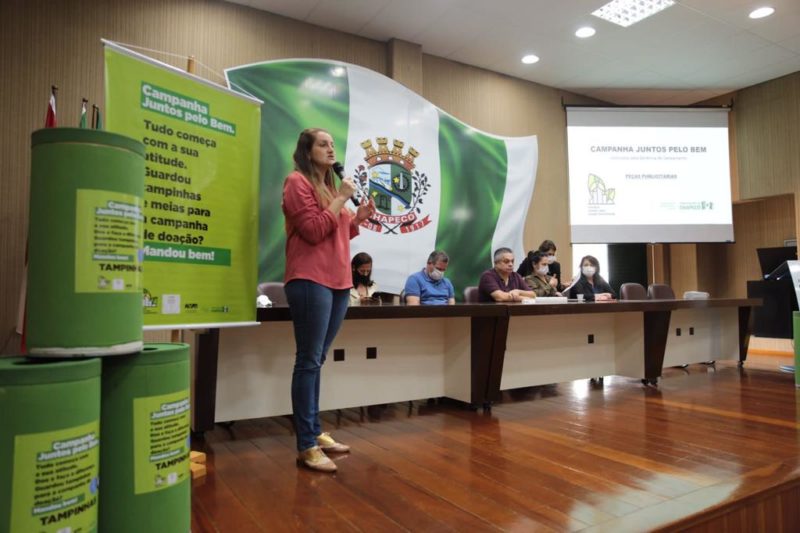 Lan&ccedil;amento ocorreu no audit&oacute;rio da prefeitura. – Foto: Leandro Schmidt/Prefeitura de Chapec&oacute;/Divulga&ccedil;&atilde;o/ND