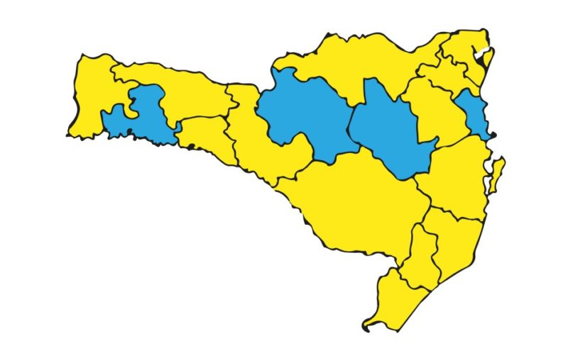 Quatro regiões estão em nível moderado, o mais baixo no mapa de risco da Covid-19 em SC &#8211; Foto: Governo de SC/Divulgação