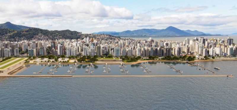 O projeto arquitet&ocirc;nico do Parque Urbano e Marina Beira-Mar, em Florian&oacute;polis- Foto: PMF/Divulga&ccedil;&atilde;o/ND
