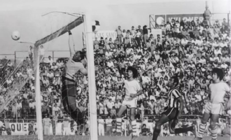 Goleiro Rub&atilde;o, do Ava&iacute;, pratica uma defesa num cl&aacute;ssico diante do Figueirense. – Foto: Acervo M&iacute;dia Mix/ND