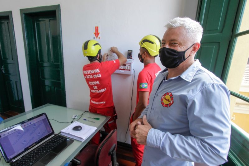 Marcio Dutra, da Prevent Fire, após a reunião sobre segurança e estrutura do Mercado Público de Florianópolis