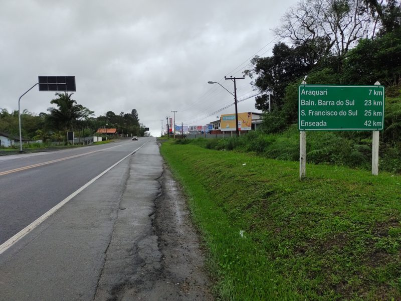 BR-280 terá restrição de tráfego em São Francisco do Sul e Araquari 