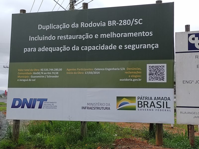 Duplicação BR 280 – Guaramirim – SC – Infrasul Infraestrutura