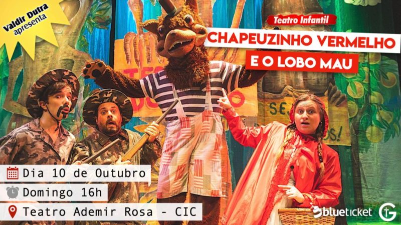 Assinante do Clube NDmais tem % de desconto na compra do ingresso – Foto: Peça Chapeuzinho Vermelho/Divulgação