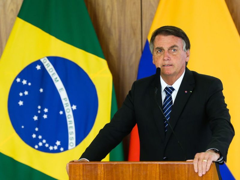 Presidente Jair Bolsonaro em cerimônia nessa terça-feira (19) no Palácio do Planalto &#8211; Foto: Antonio Cruz/Agência Brasil/ND