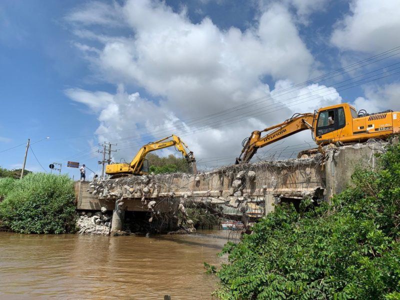 Ponte foi interditada em novembro de 2020 e retirada em mar&ccedil;o de 2021 – Foto: Divulga&ccedil;&atilde;o/ND
