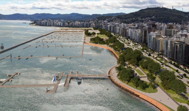 Vista geral do projeto do Parque Urbano e Marina da Beira-Mar Norte &#8211; Foto: Divulgação/ND