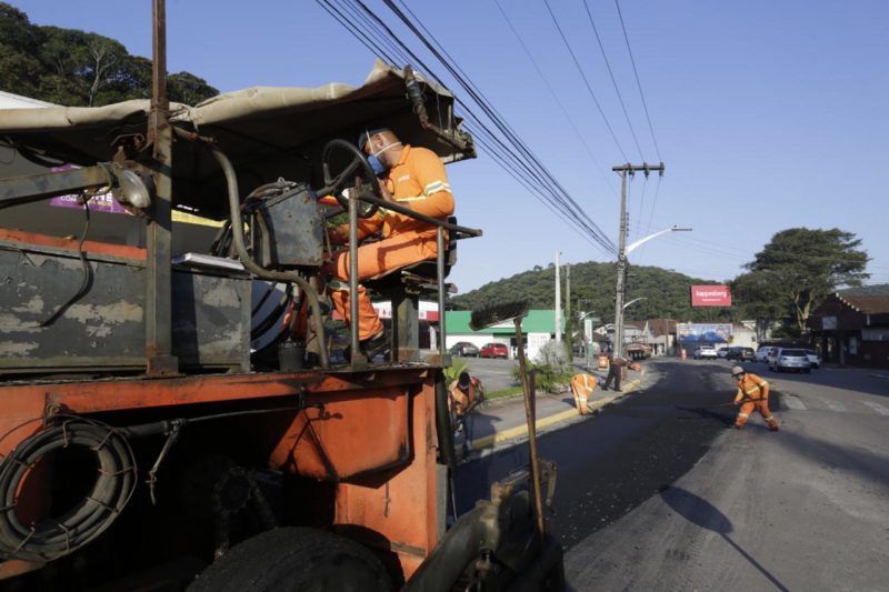 obras na rua 15 de novembro em joinville