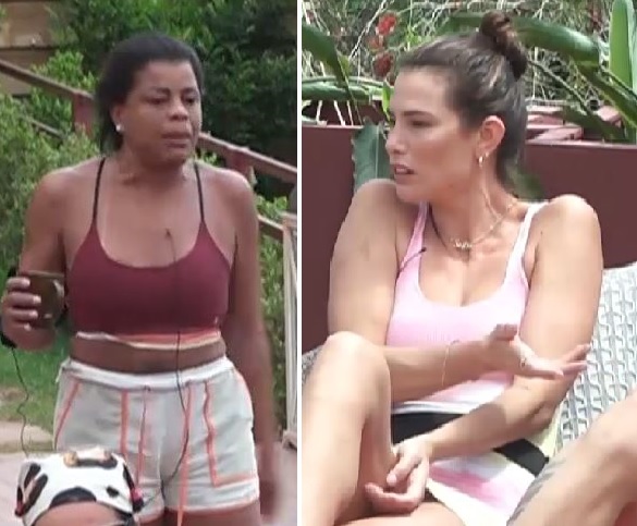 Tati Quebra Barraco e Dayane Mello discutem ap&oacute;s catarinense questionar tratamento da funkeira – Foto: Reprodu&ccedil;&atilde;o/Record TV