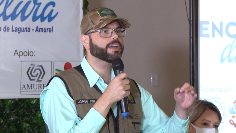 Secret&aacute;rio nacional da aquicultura e pesca fala sobre o destaque da produ&ccedil;&atilde;o de til&aacute;pias no sul do estado – Foto: Sergio Souza Junior / Divulga&ccedil;&atilde;o ND