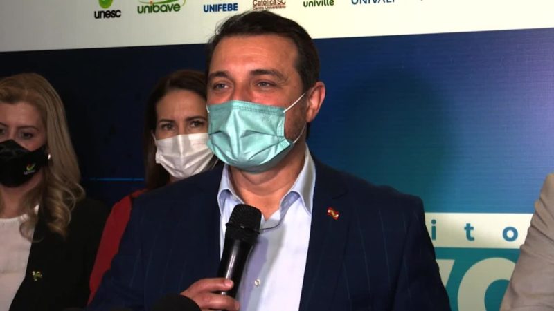 Governador pela manh&atilde; estar&aacute; em Jaragu&aacute; e durante &agrave; tarde em Joinville – Foto: NDTV Crici&uacute;ma