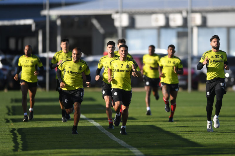 Grupo colorado treinou nesta quarta para encarar o Braga – Foto: Ricardo Duarte/INter/DIvulgação