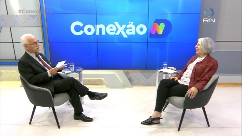 Moacir Pereira conversa com Elza Galdino, coordenadora de comunica&ccedil;&atilde;o do IASC – Foto: Reprodu&ccedil;&atilde;o/NDTV