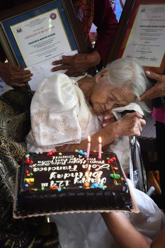 É a última mulher nascida no século XIX, o que faria dela a pessoa mais velha do mundo. &#8211; Foto: Prefeitura de Kabankalan/Divulgação/ND
