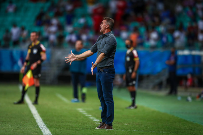"Derrota foi dura, mas ainda temos chances", disse o treinador após a derrota. - Foto: Lucas Uebel/Gremio FBPA