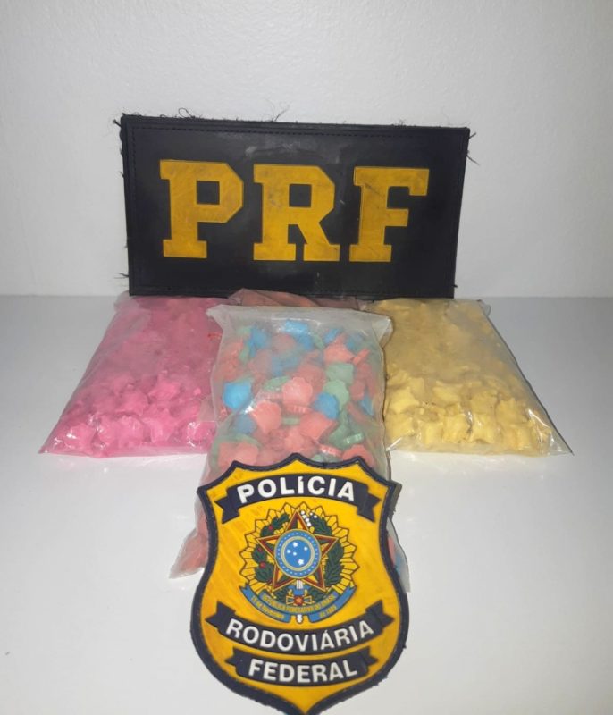 Comprimidos de ecstasy estão avaliados em R$ 40 mil &#8211; Foto: PRF/Divulgação/ND