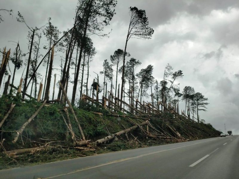 Ciclone extratropical atingiu Xanxerê na noite desta quinta-feira — Foto: Prefeitura de Xanxerê/Divulgação/ND