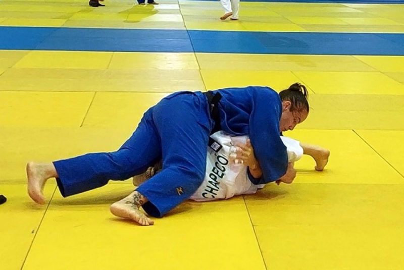 Maria Portela venceu todas as suas lutas por hippon – Foto: Ant&ocirc;nio Prado/Jasc/divulga&ccedil;&atilde;o/ND