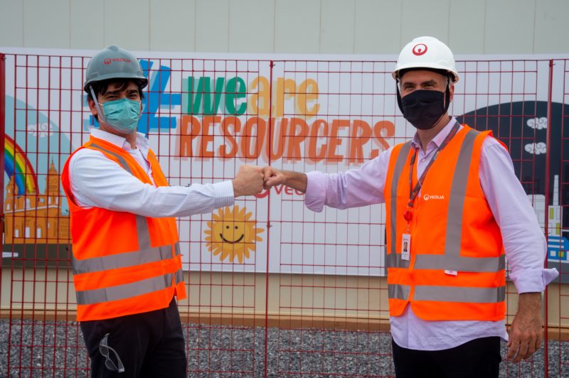Paulo Alves – Diretor de Novas Capacidades da eureciclo e Pedro Prádanos – CEO Veolia Brasil – Foto: Divulgação