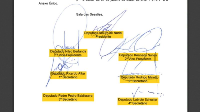 Veja quem assina o projeto – Arte Altair Magagnin/ND