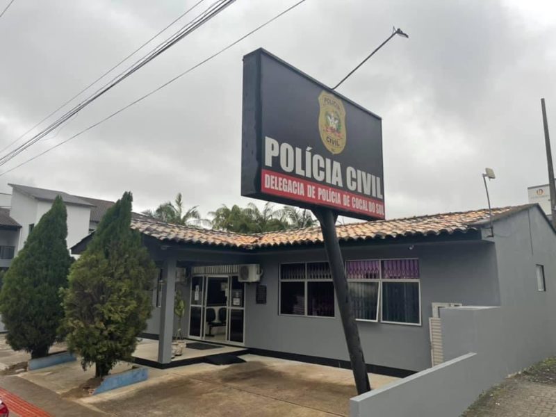 Delegacia de Polícia Civil de Cocal do Sul concluiu inquérito que apura atentado contra ex-marido de deputada. &#8211; Foto: Divulgação.