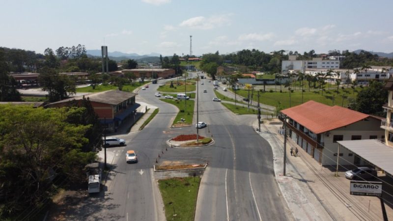 Obras na regi&atilde;o do Terminal Aterro alteram o tr&acirc;nsito a partir desta segunda-feira (8) em Blumenau – Foto: Divulga&ccedil;&atilde;o/Prefeitura de Blumenau/ND