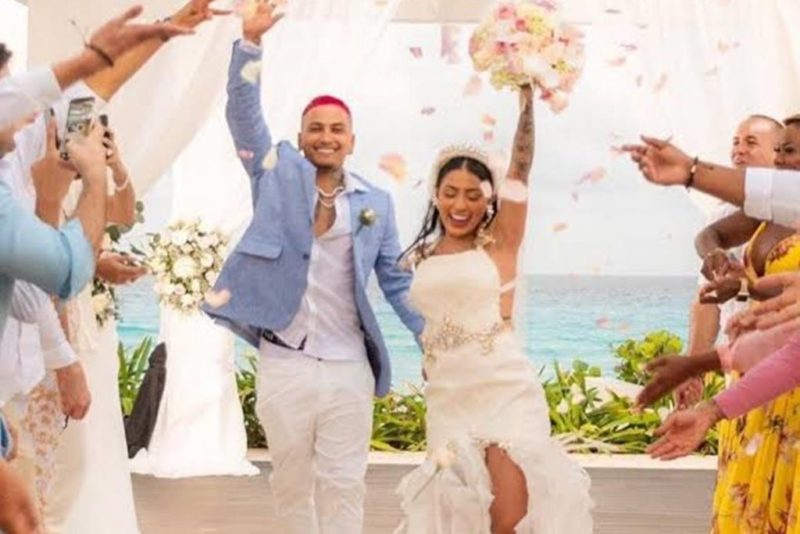 Dynho e Mirella se casaram em Cancun, no México – Foto: Reprodução/Internet