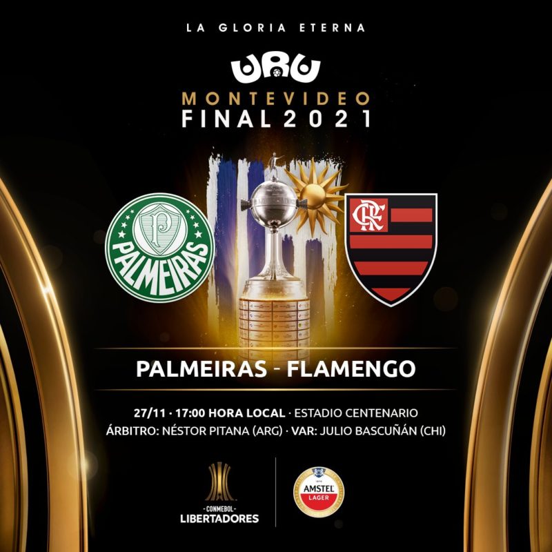 Palmeiras e Flamengo. Dois gigantes do futebol frente a frente. &#8211; Foto: Conmebol/divulgação