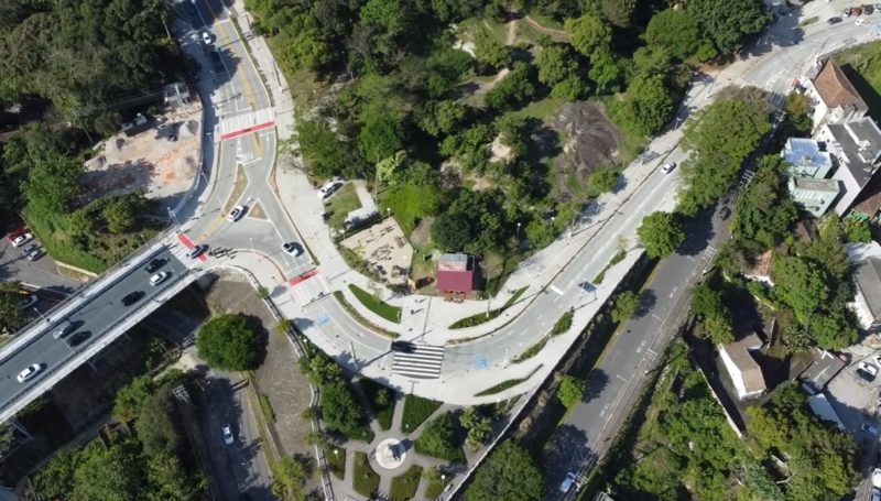 Cabeceira insular da ponte Herc&iacute;lio Luz, em Florian&oacute;polis – Foto: Divulga&ccedil;&atilde;o/ND