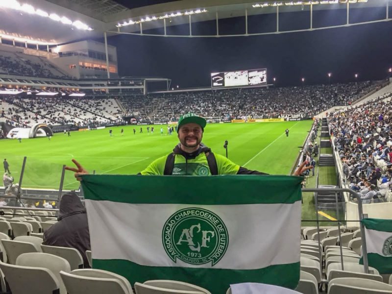 Felipe Luís Farina, torcedor que já deu uma volta ao mundo para assistir aos jogos da Chapecoense – Foto: Arquivo Pessoal/ND
