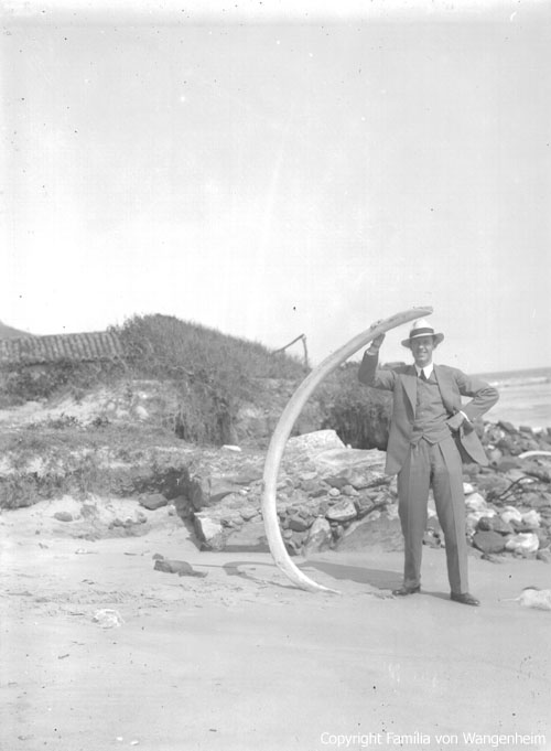 Bar&atilde;o Dietrich von Wangenheim no Morro das Pedras em 1930 – Foto: Divulga&ccedil;&atilde;o/acervo fam&iacute;lia von Wangenheim