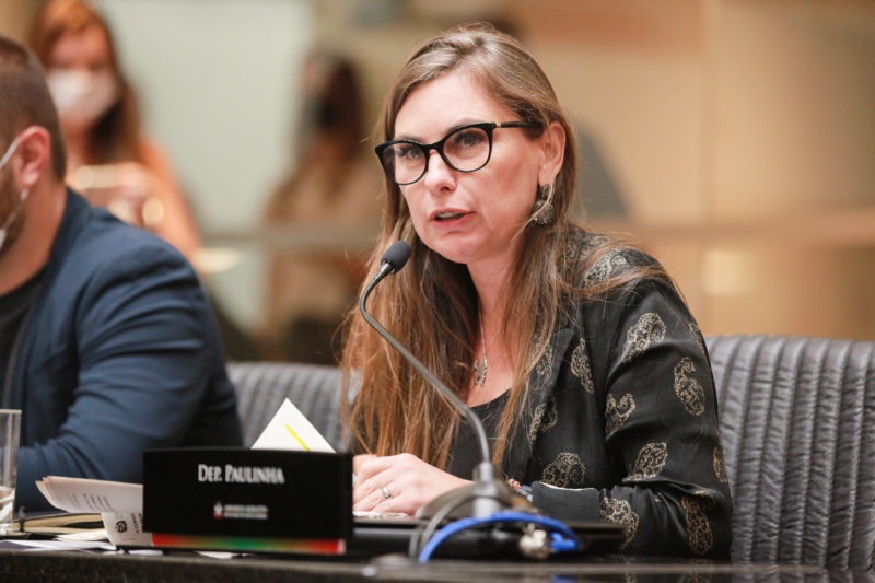 Deputada Paulinha anunciou sua filia&ccedil;&atilde;o ao Podemos e antecipou que o partido deve fazer parte do projeto de reelei&ccedil;&atilde;o do Governador Mois&eacute;s, do Republicanos&nbsp; Foto: Vicente Schmitt/Divulga&ccedil;&atilde;o/ND