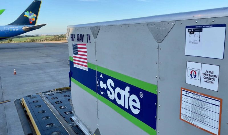 Vacinas contra a Covid-19 chegaram na manh&atilde; deste domingo (21) ao Brasil – Foto: Fotos P&uacute;blicas