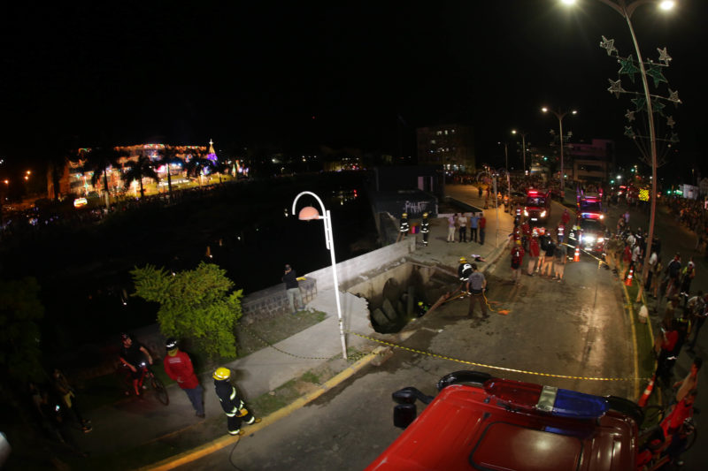 Acidente aconteceu na noite de segunda-feira (22), durante a abertura do Natal Cultural – Foto: Carlos Jr./ND