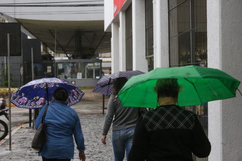 chuva no centro de joinville